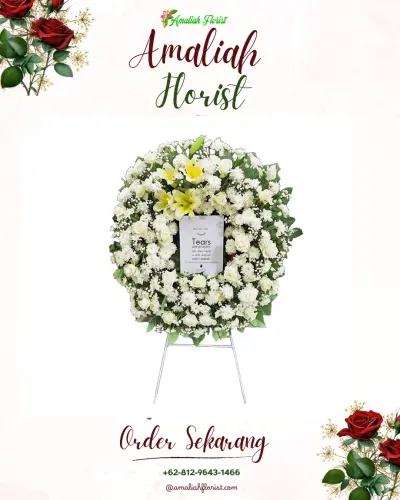 Krans Bunga Duka Cita di Kedungkandang